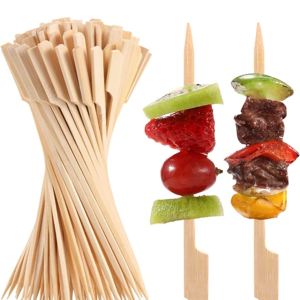 100pcs Wedding Stamped Bamboo Skewers 4.7'
